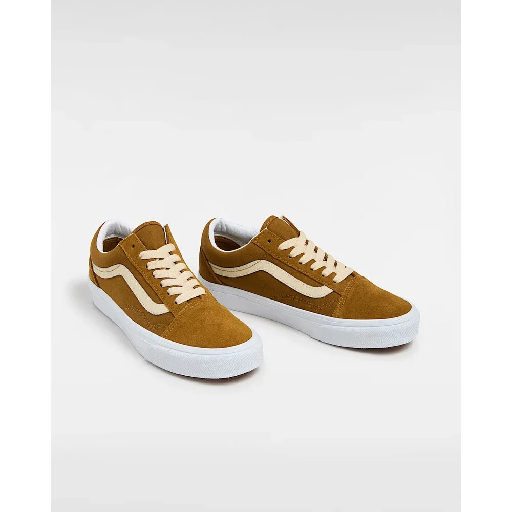 Vans Old Skool Sneakers Women's US 7 Brown Suede Athletic Skate Shoes HTAT1381